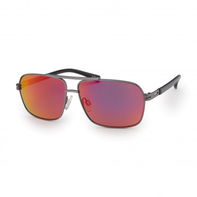 bloc eyewear Bloc SF Pilot J831 Gun metal grey / Red Mirror