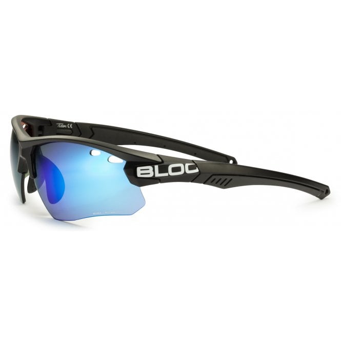 bloc eyewear Bloc Titan XB630S Single Black / Blue Mirror Cat3