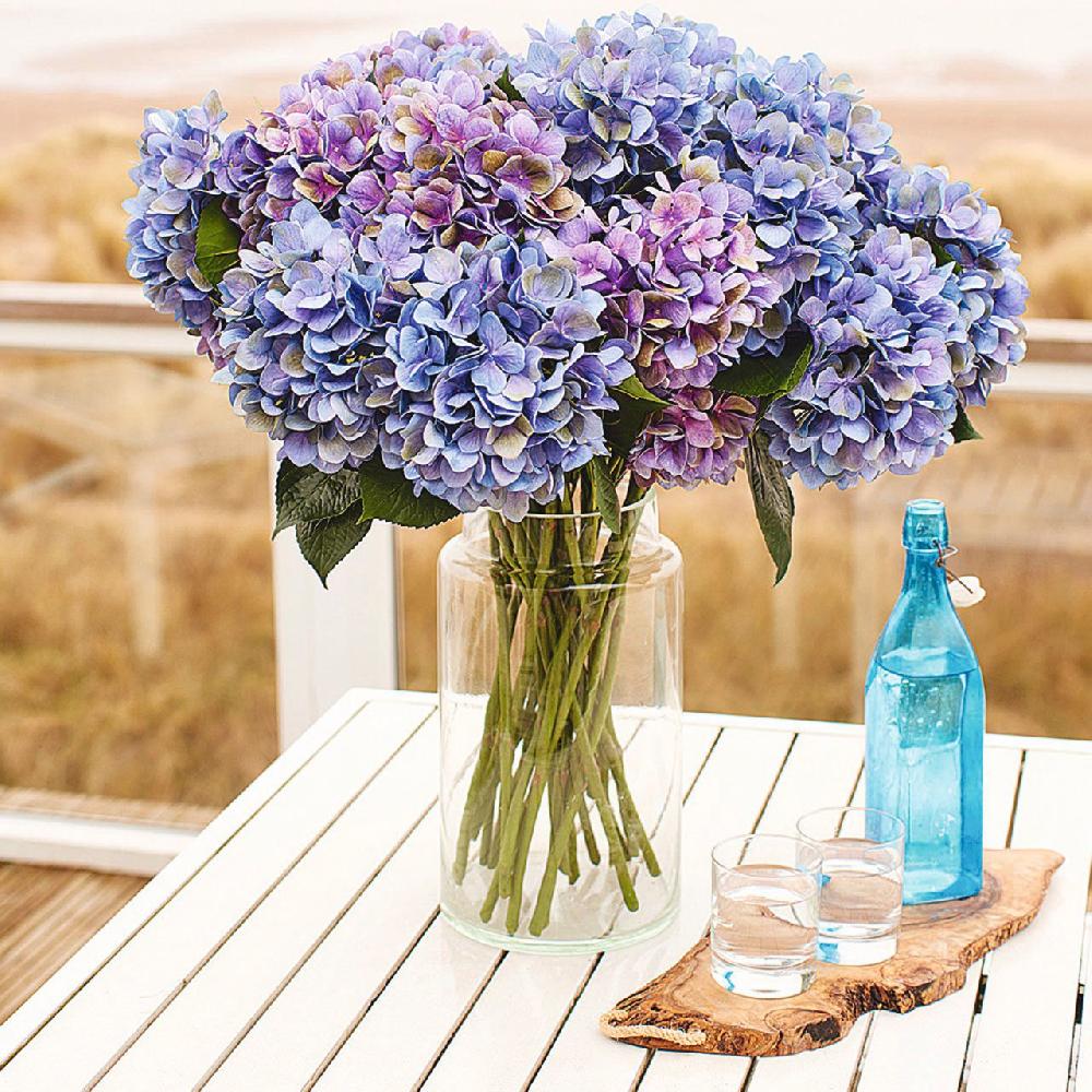 bloom Alice Blue Hydrangea Stem