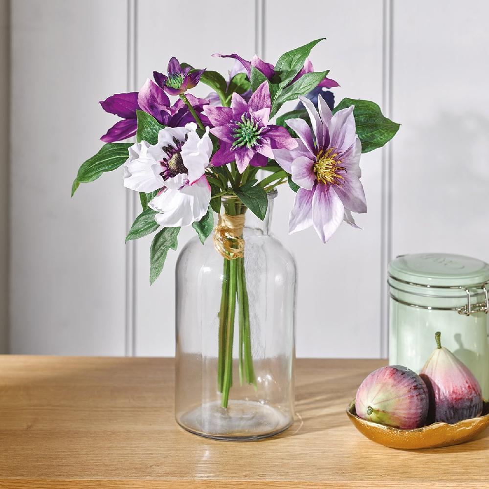 bloom Clematis and Pulsatilla Bouquet Bundle