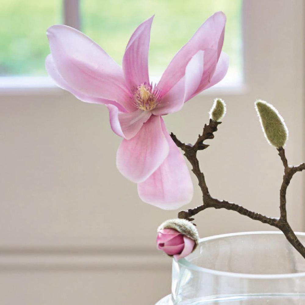 Bloom Dark Pink Magnolia Stem
