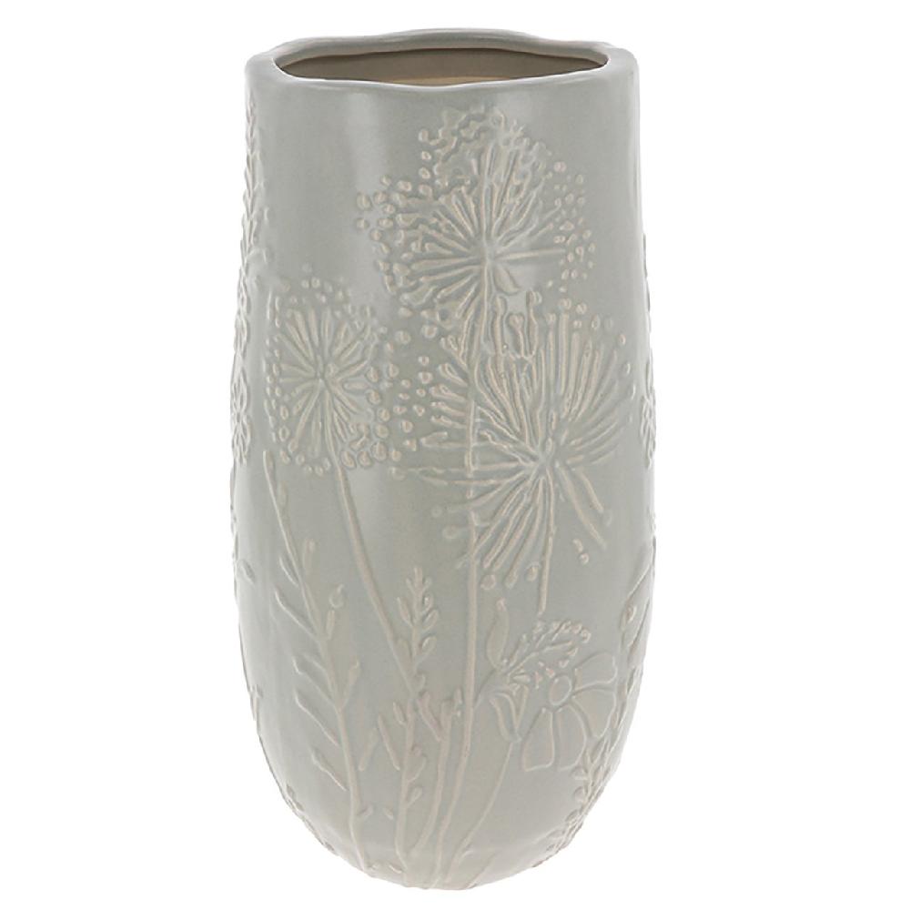 bloom Grey Embossed Vase