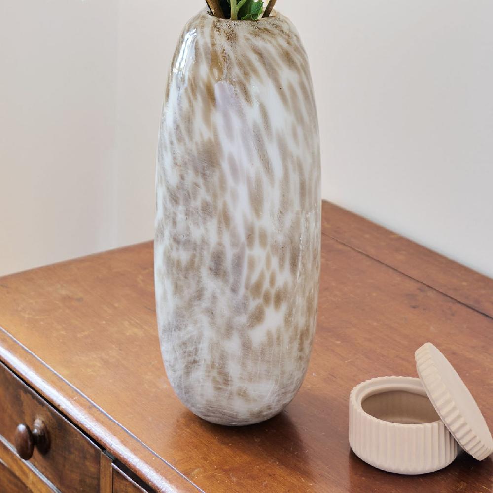 Bloom Iridescent Natural Glass Vase