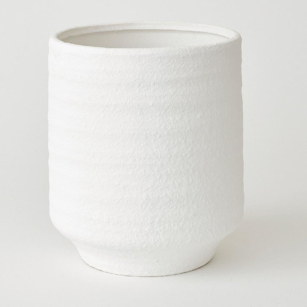 Bloom Medium White Terracotta Vase
