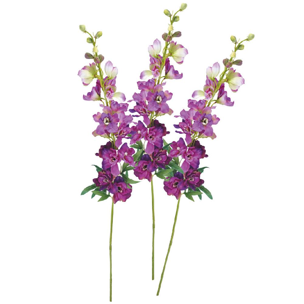 bloom Purple Delphinium Spray Set of 3