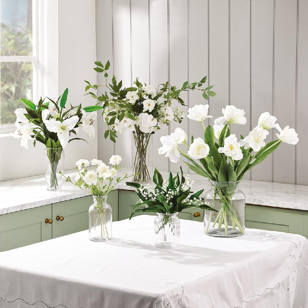 Bloom Recycled Aqua Glass Vase