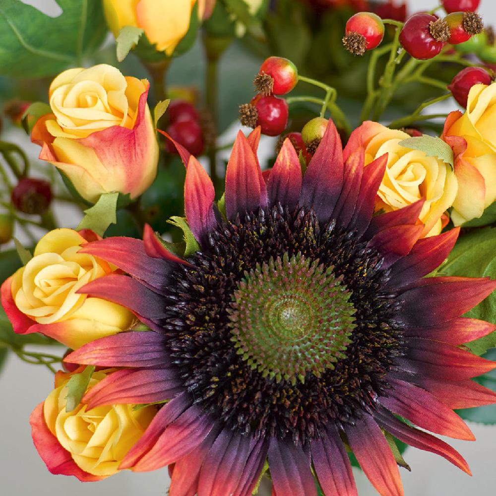Bloom Sunflower And Rose Centrepiece
