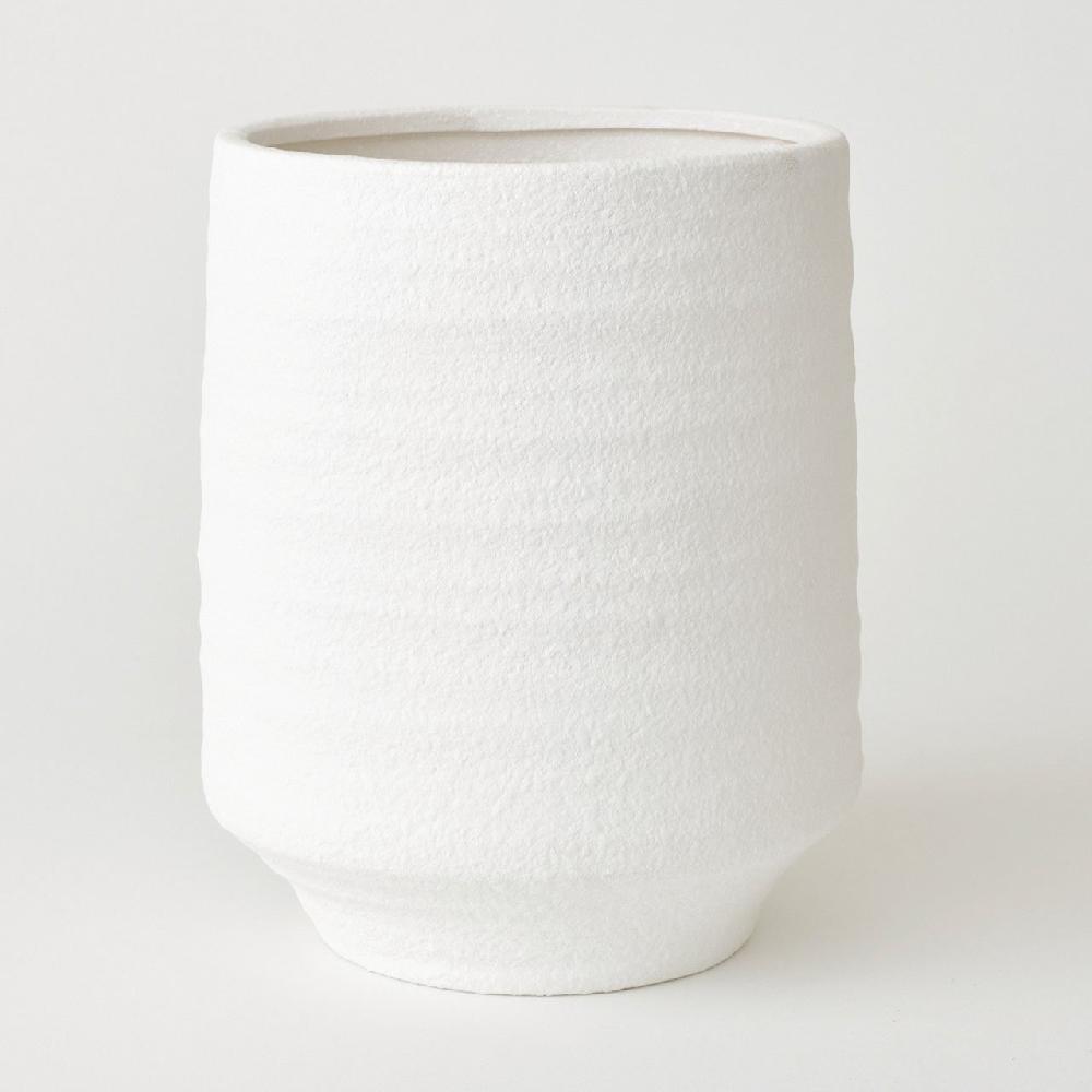 Bloom Tall White Terracotta Vase