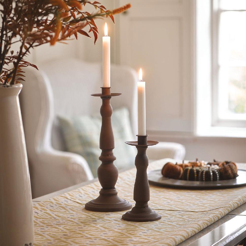 Bloom Warm Metal Candlesticks