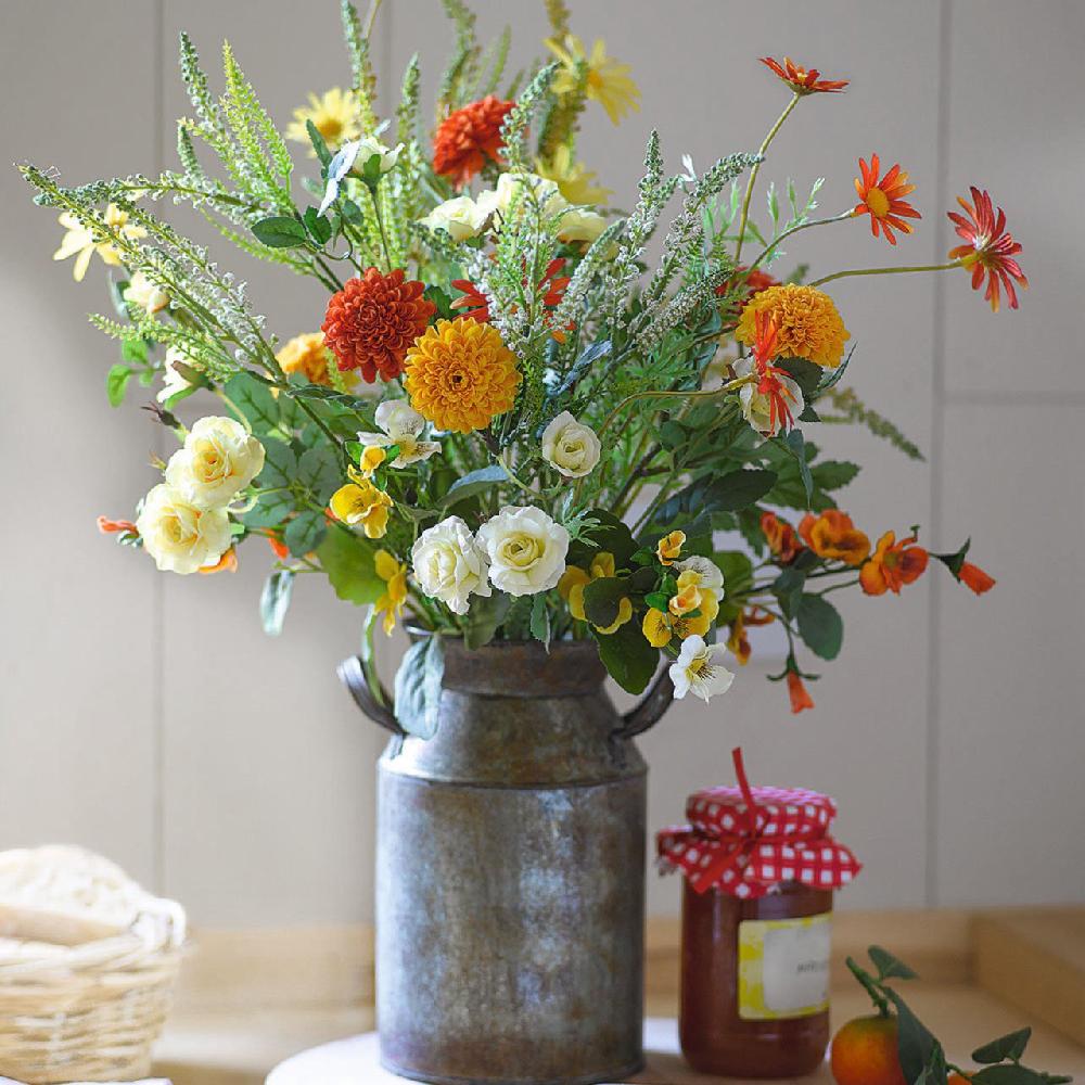 Bloom Sunny Marigold Arrangement In Mini Milk Churn