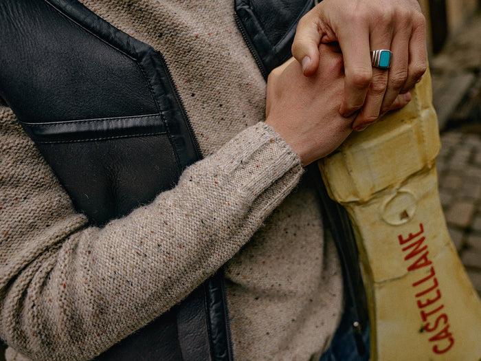 Blue De Gênes Adamo Knit Pebble Beige