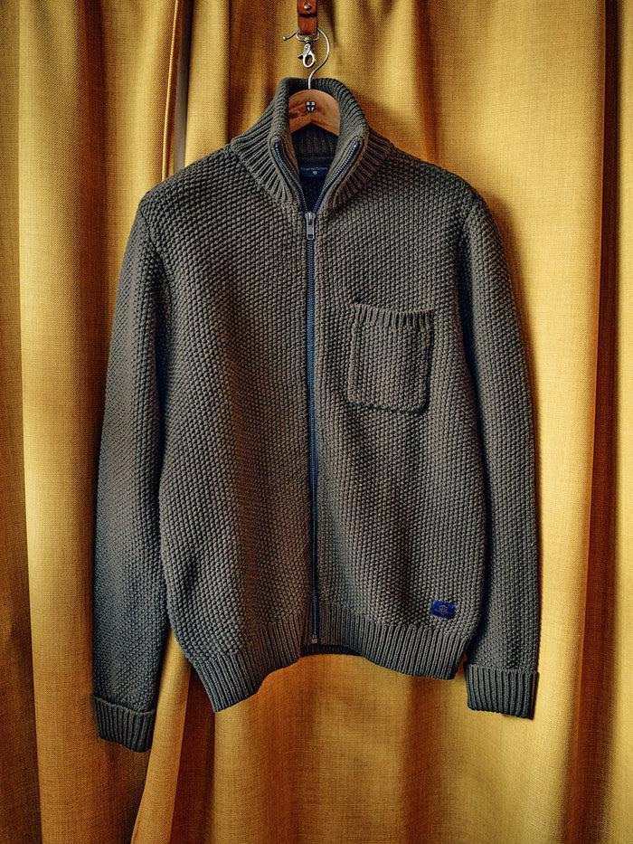 Blue De Gênes Aimone Knit Cardigan Army