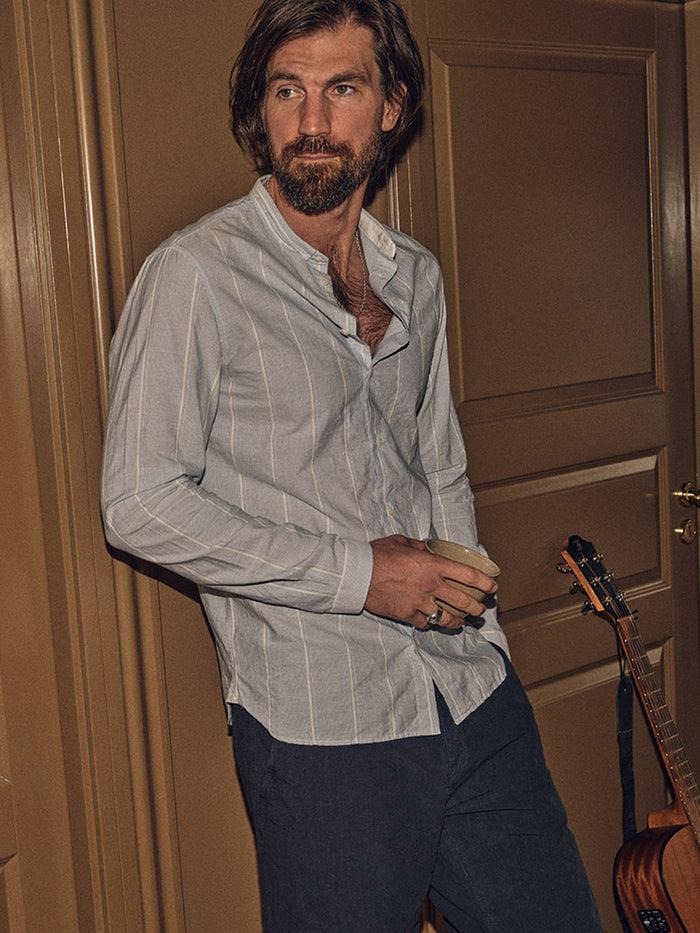 blue de gênes Basso Hackney Shirt Blue Stripe