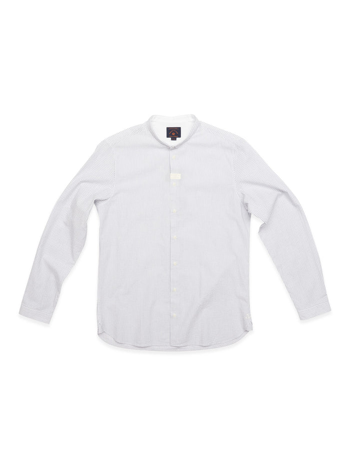 Blue De Gênes Basso MC Shirt Navy Stripe