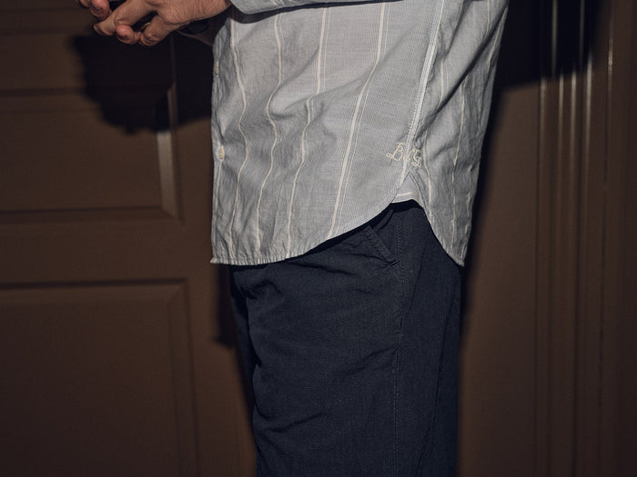 Blue De Gênes Bermuda Metz Shorts Dark Navy