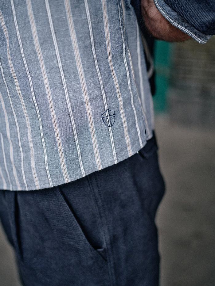 Blue De Gênes Bologna Juko Shirt Navy Stripe