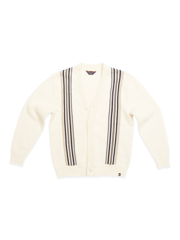 Blue De Gênes Cappa Stripe Cardigan Whitecap