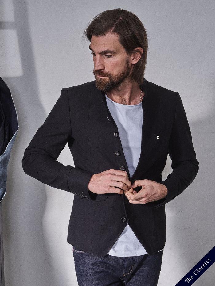 blue de gênes Casella Officers Blazer Black