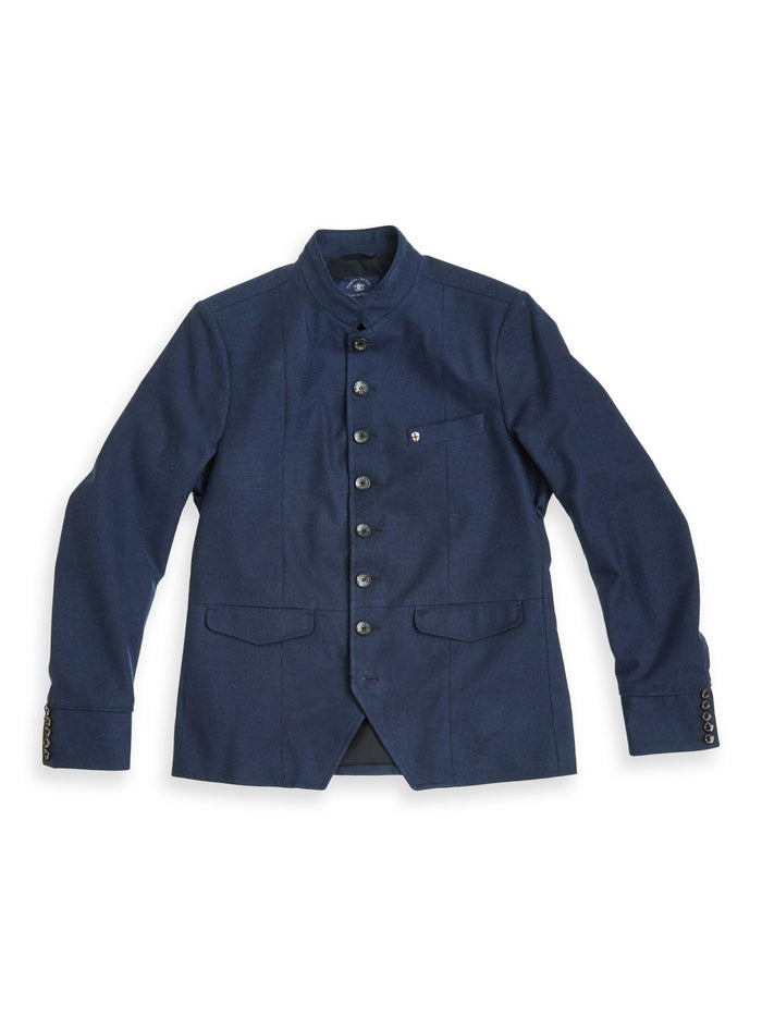 Blue De Gênes Casella Officers Blazer Dark Navy