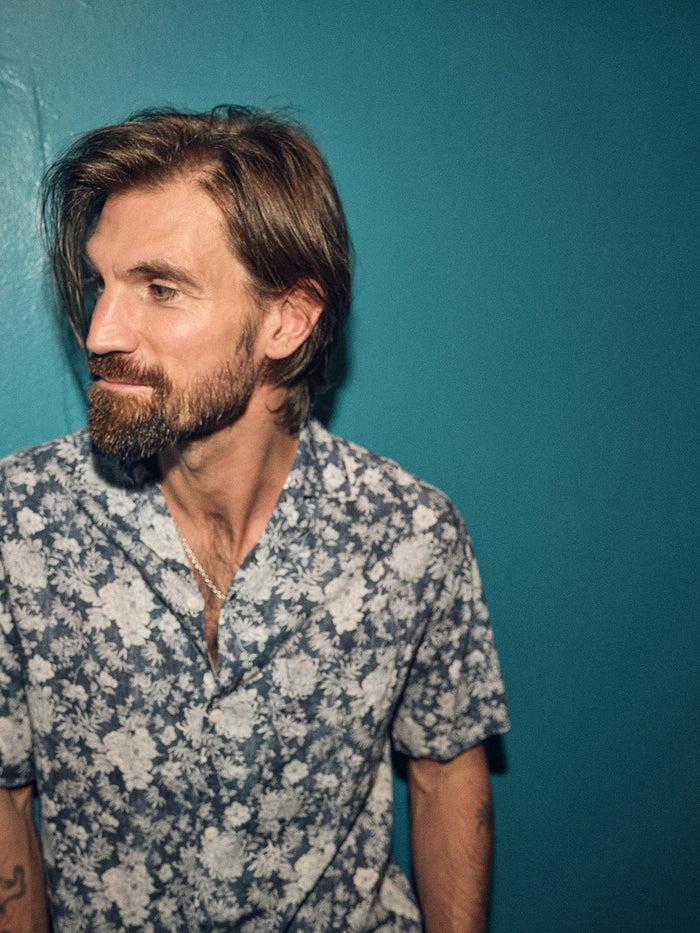 Blue De Gênes Colonnello Flower Shirt Navy