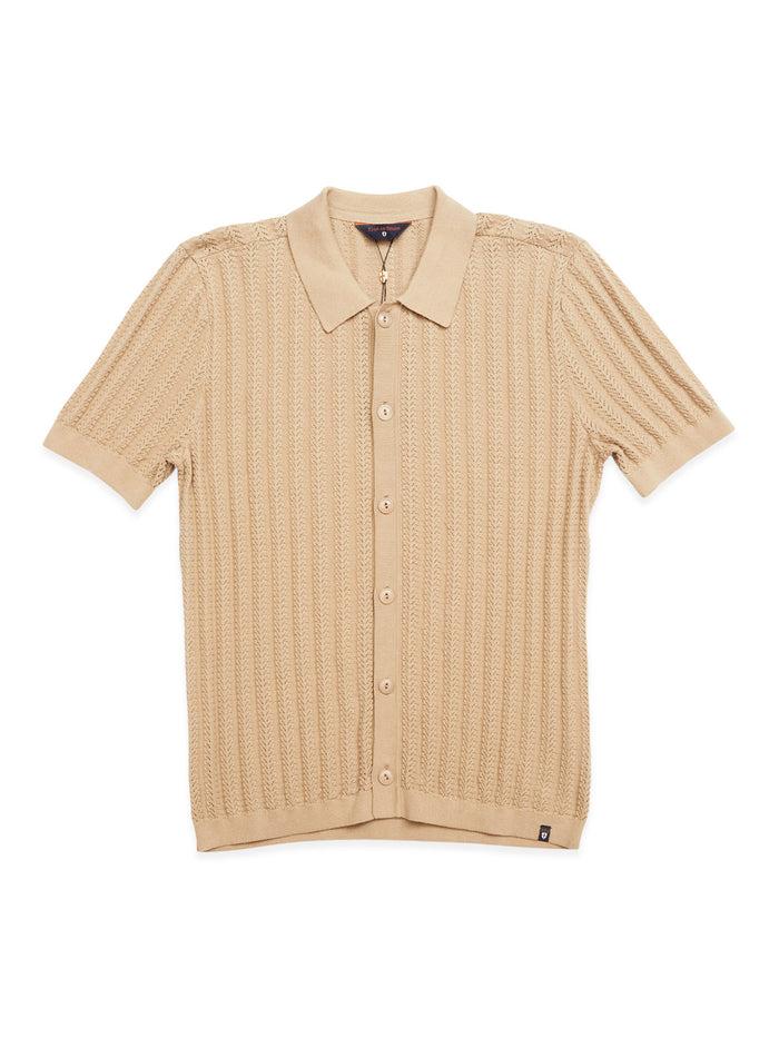 blue de gênes Compra Open Polo Knit Khaki