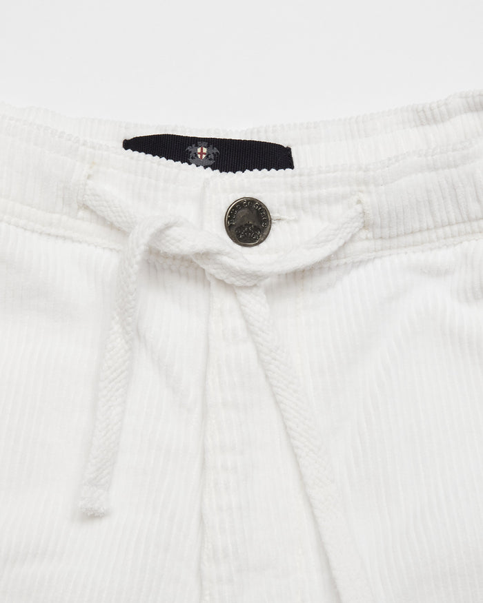 Blue De Gênes Crivello Cord Shorts Snow White