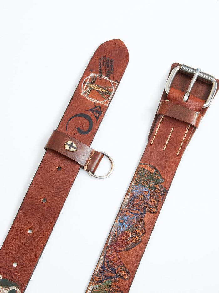 Blue De Gênes Da Vinci Belt 4 Cm Brown
