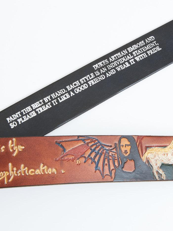 Blue De Gênes Da Vinci Belt 4 Cm Brown