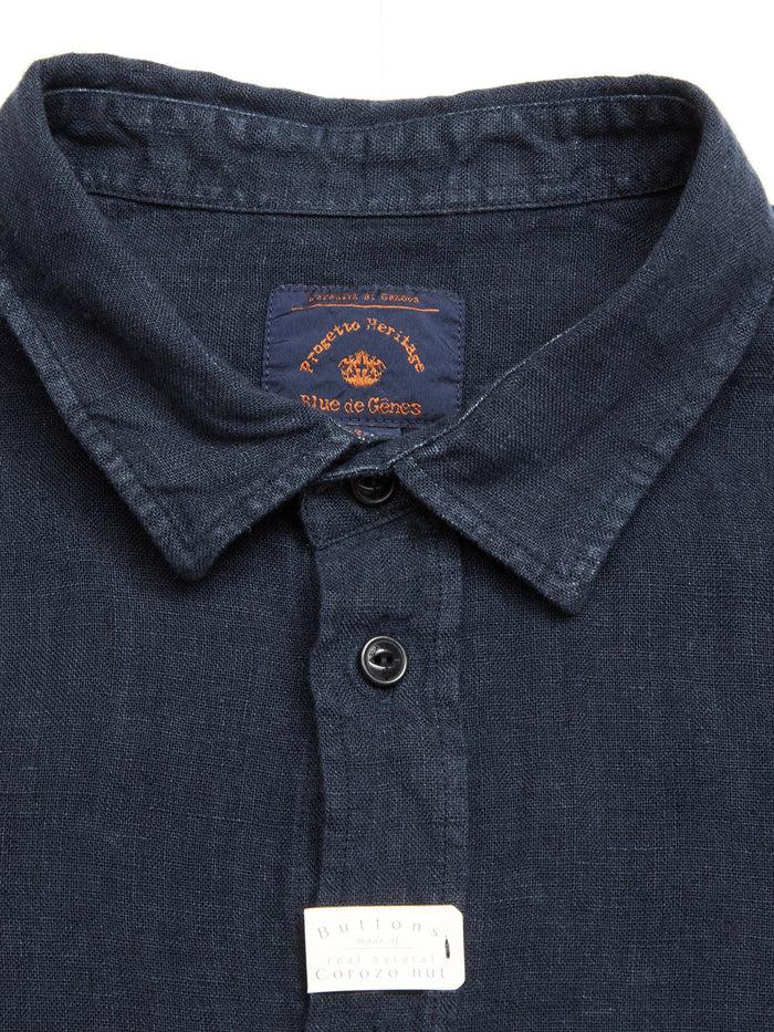 Blue De Gênes Enrico Beach Shirt Navy