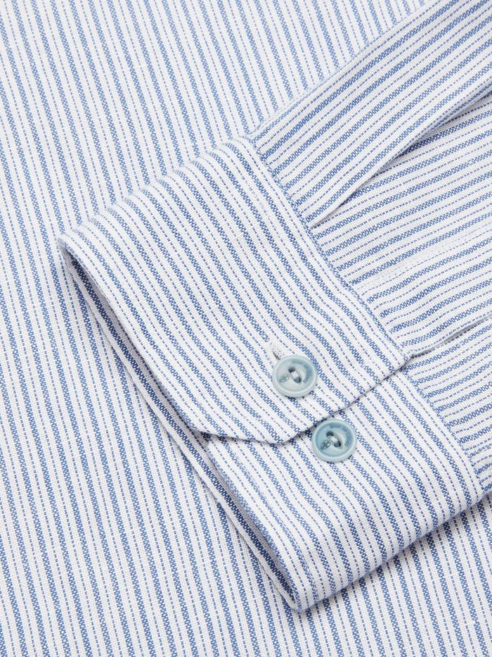 Blue De Gênes Enrico Grass Shirt Navy Stripe