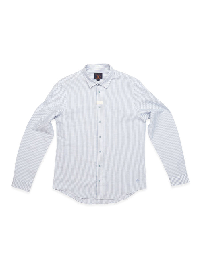 blue de gênes Enrico Grass Shirt Navy Stripe