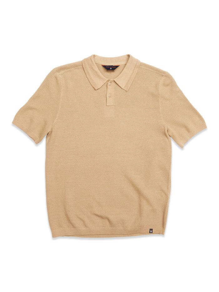 Blue De Gênes Filo Knit Polo Khaki