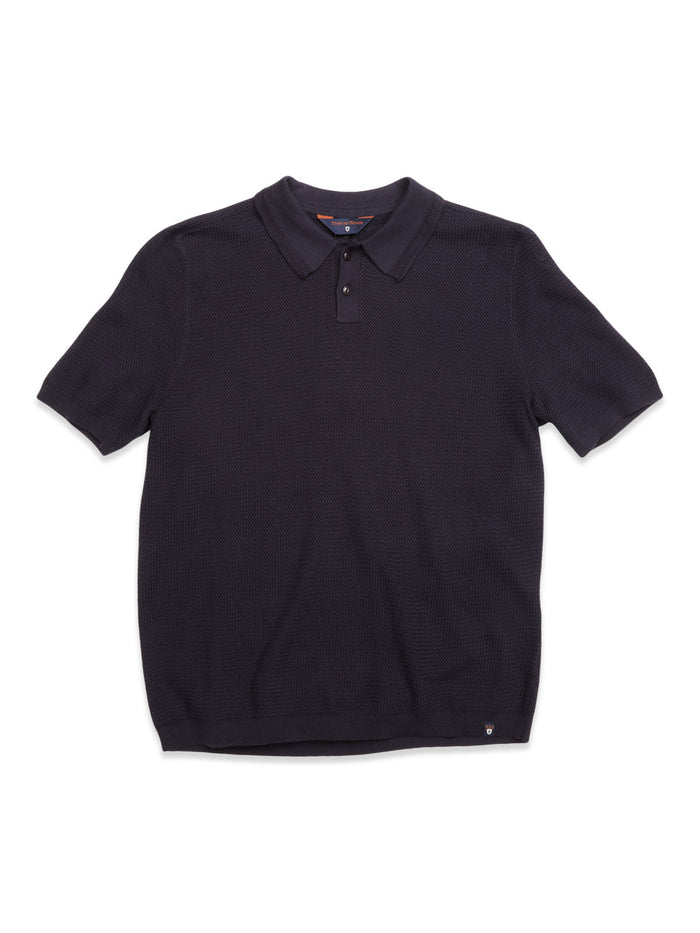 Blue De Gênes Filo Knit Polo Navy