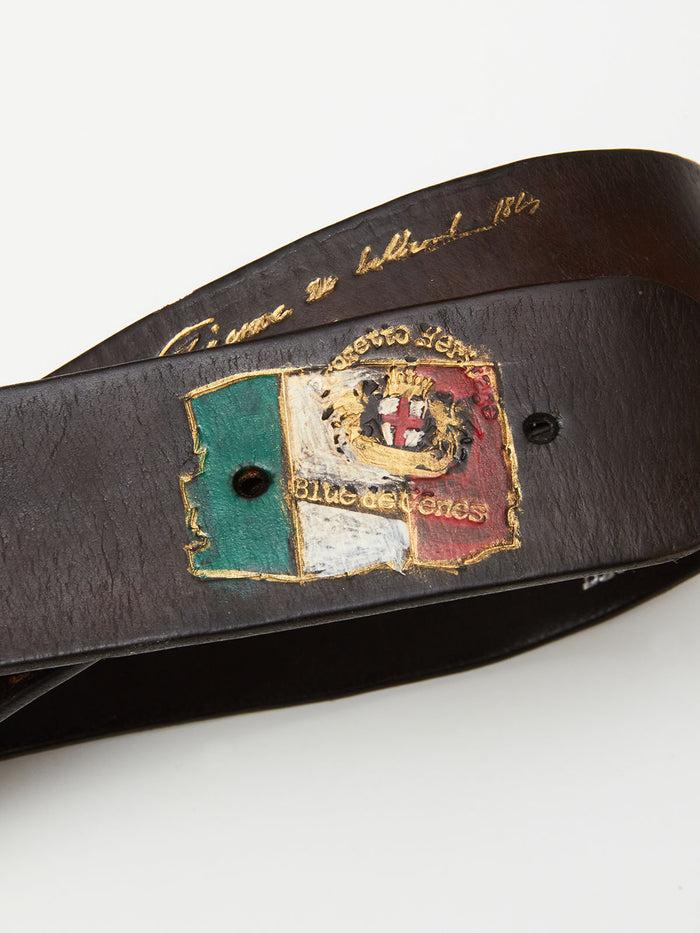 Blue De Gênes Gari Belt Brown