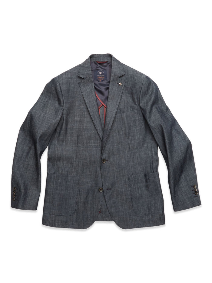 blue de gênes Leopardi Wasabi Blazer Denim Blue