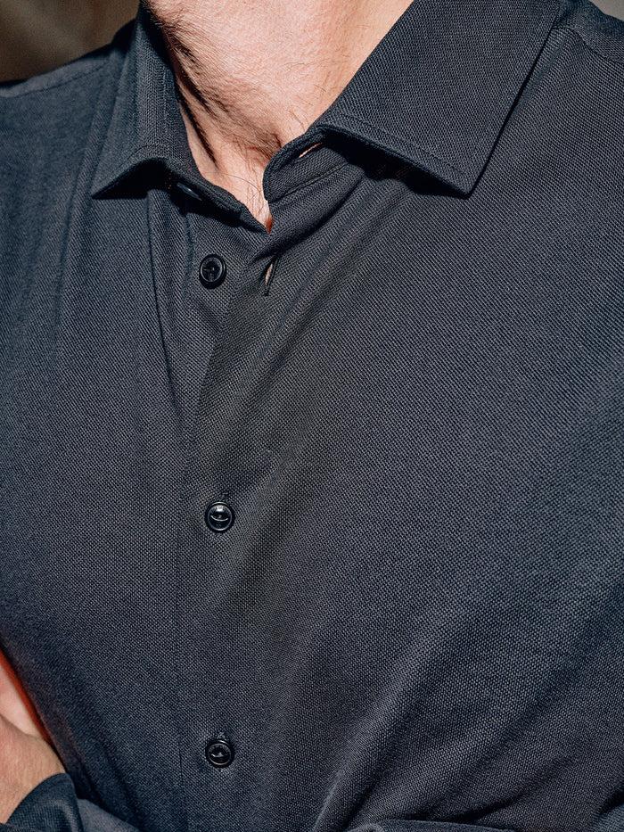 Blue De Gênes Luccio Dry Shirt Jet Black