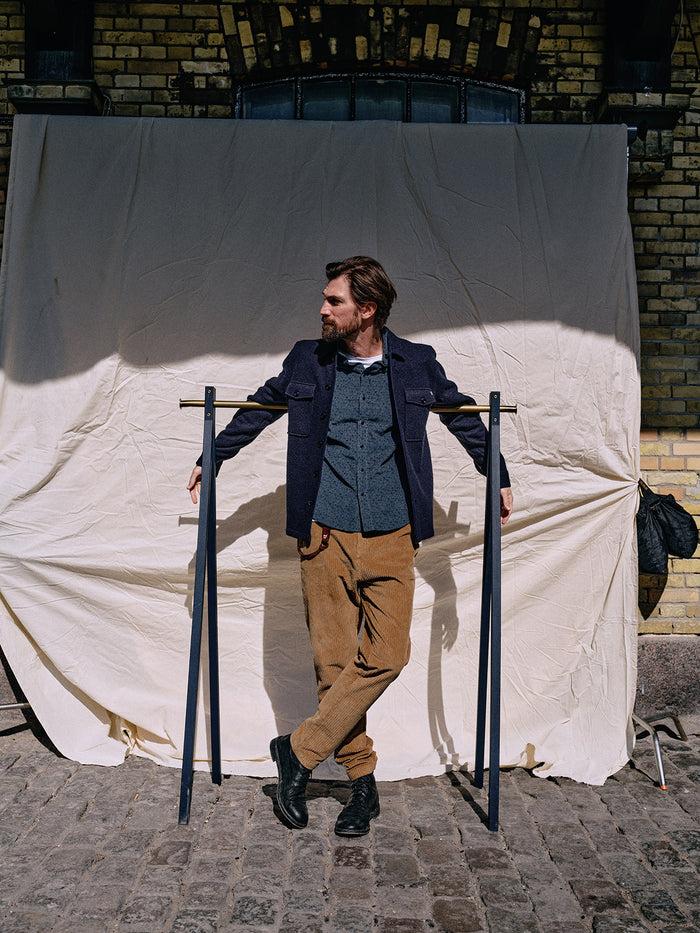 blue de gênes Manuel Cord Chino Fudge