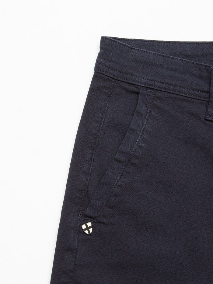 Blue De Gênes Menzo Dobby Chino Dark Navy