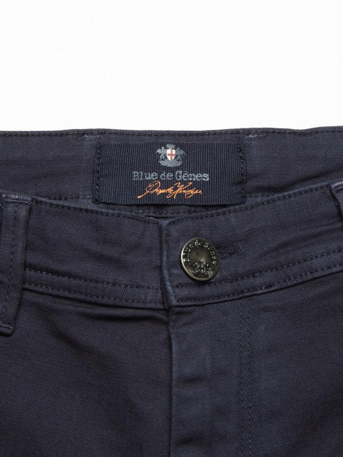 Blue De Gênes Menzo Dobby Chino Dark Navy