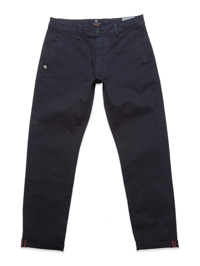 blue de gênes Menzo Dobby Chino Dark Navy