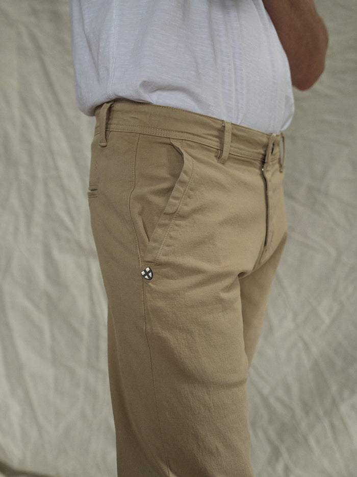Blue De Gênes Menzo Dobby Chino Khaki