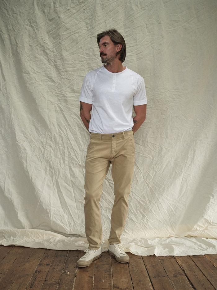 blue de gênes Menzo Dobby Chino Khaki