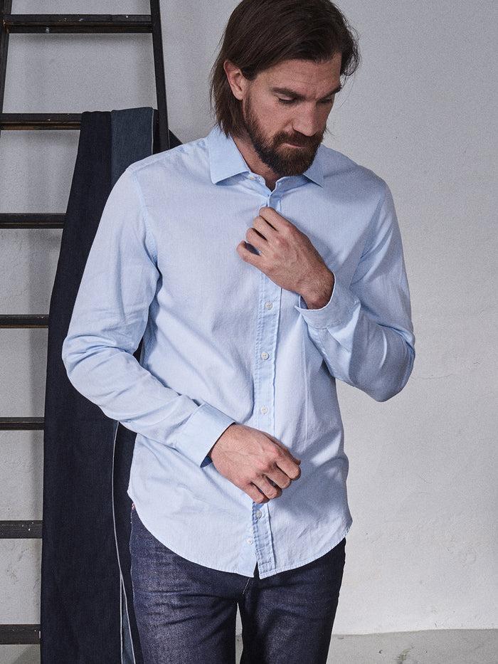 Blue De Gênes Miguel Brilliante Shirt Light Blue