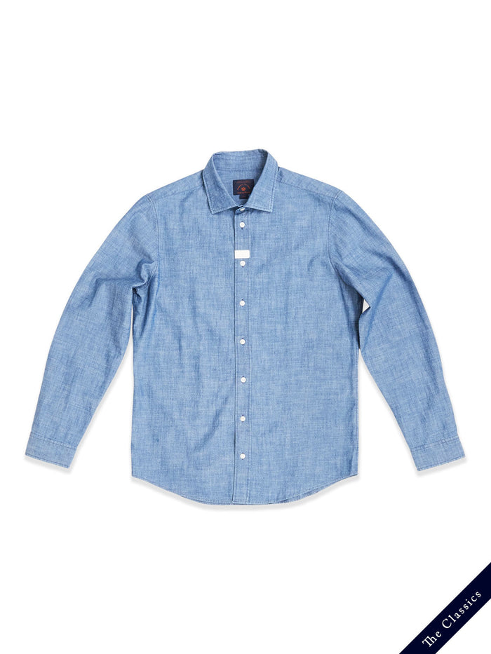 Blue De Gênes Miguel Chambray Shirt Lt. Denim Blue