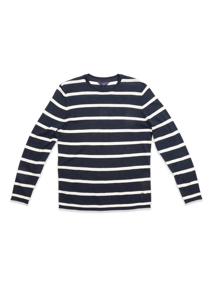 Blue De Gênes Monte Stripe Knit Navy