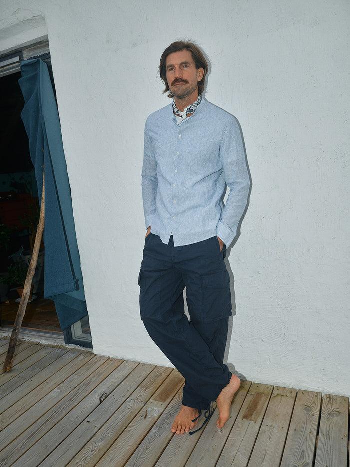 Blue De Gênes Mustang Cargo Pant Navy