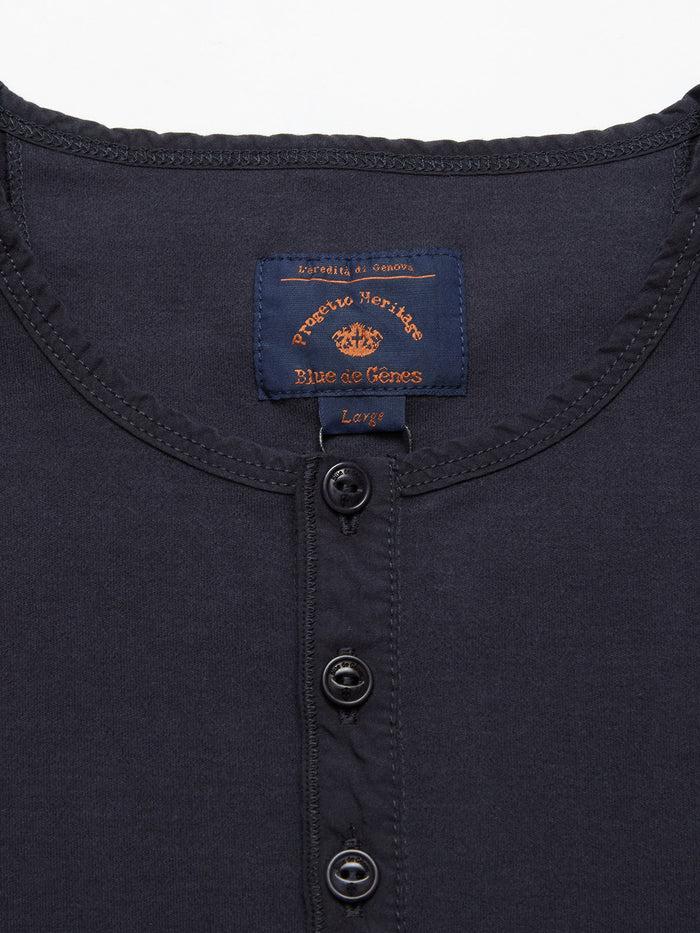 Blue De Gênes Nipote AW S/S Grandad Dark Navy