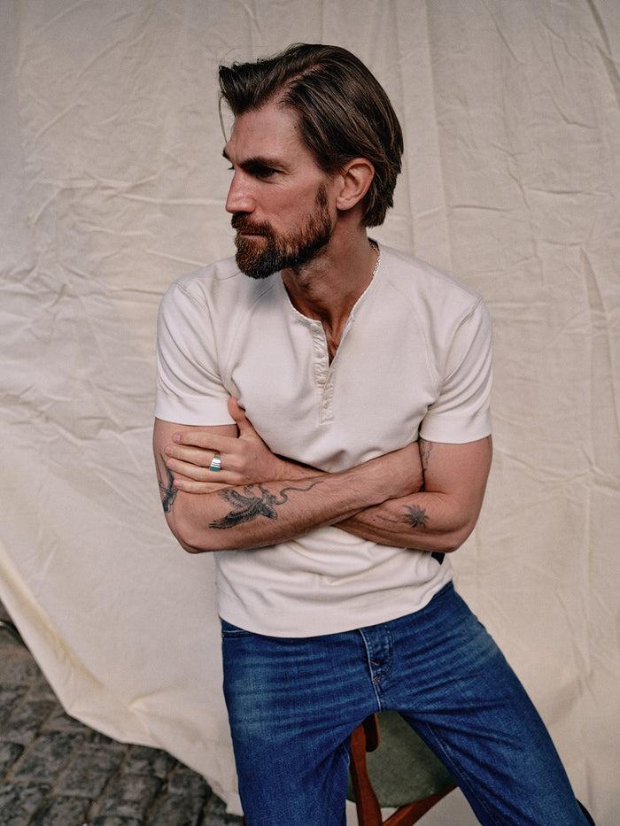 blue de gênes Nipote AW S/S Grandad Whitecap