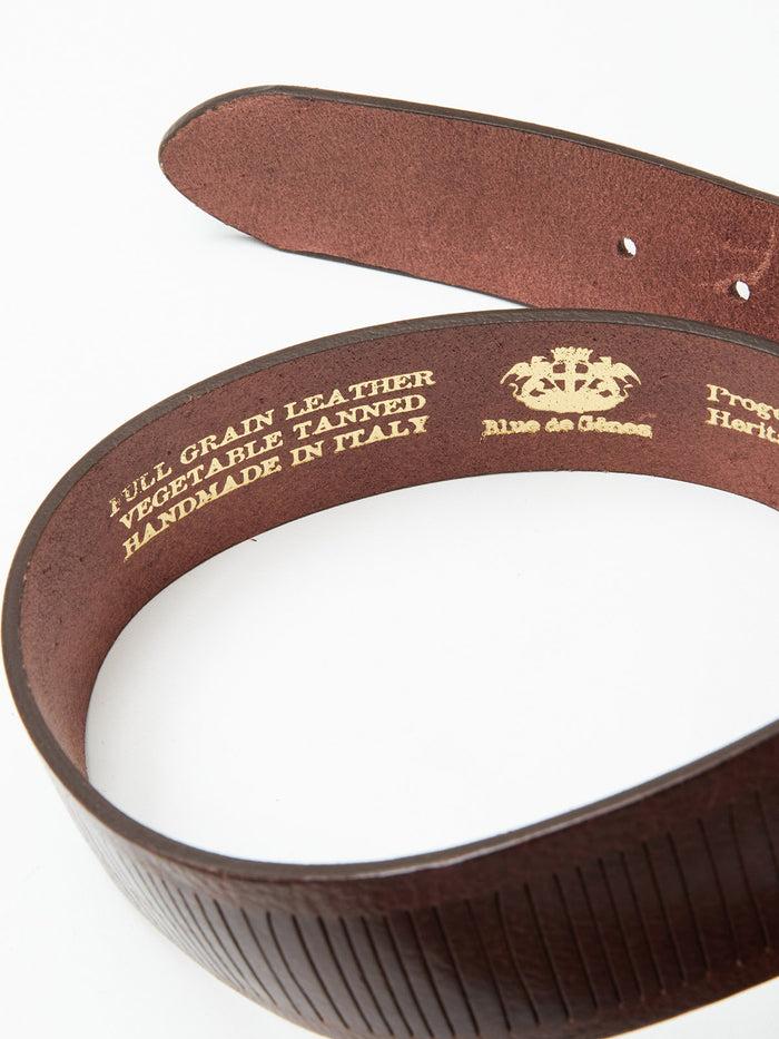 Blue De Gênes Obla Belt Dark Brown
