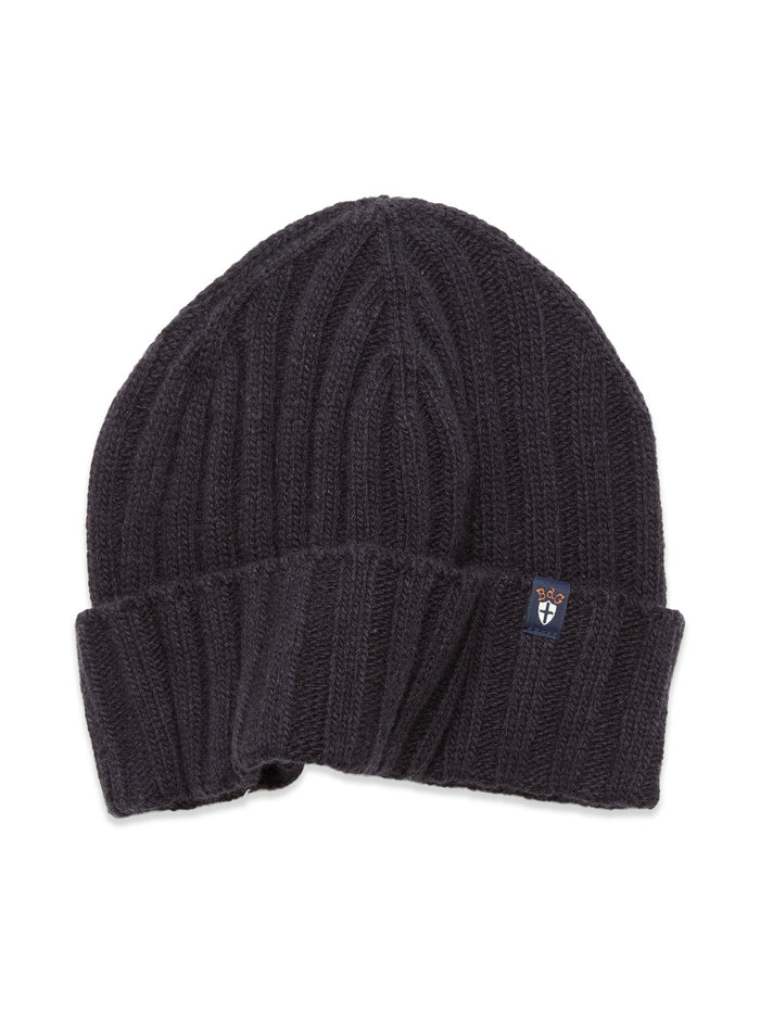Blue De Gênes Oscar Croft Beanie Dark Navy